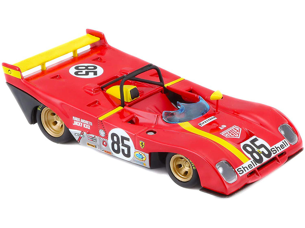 Ferrari 312P #85 Jacky Ickx - Mario Andretti 6 Hours of Watkins Glen (1972) 1/43 Diecast Model Car by Bburago - image 2