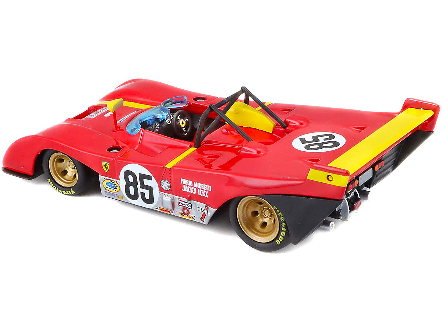 Ferrari 312P #85 Jacky Ickx - Mario Andretti 6 Hours of Watkins Glen (1972) 1/43 Diecast Model Car by Bburago - image 3