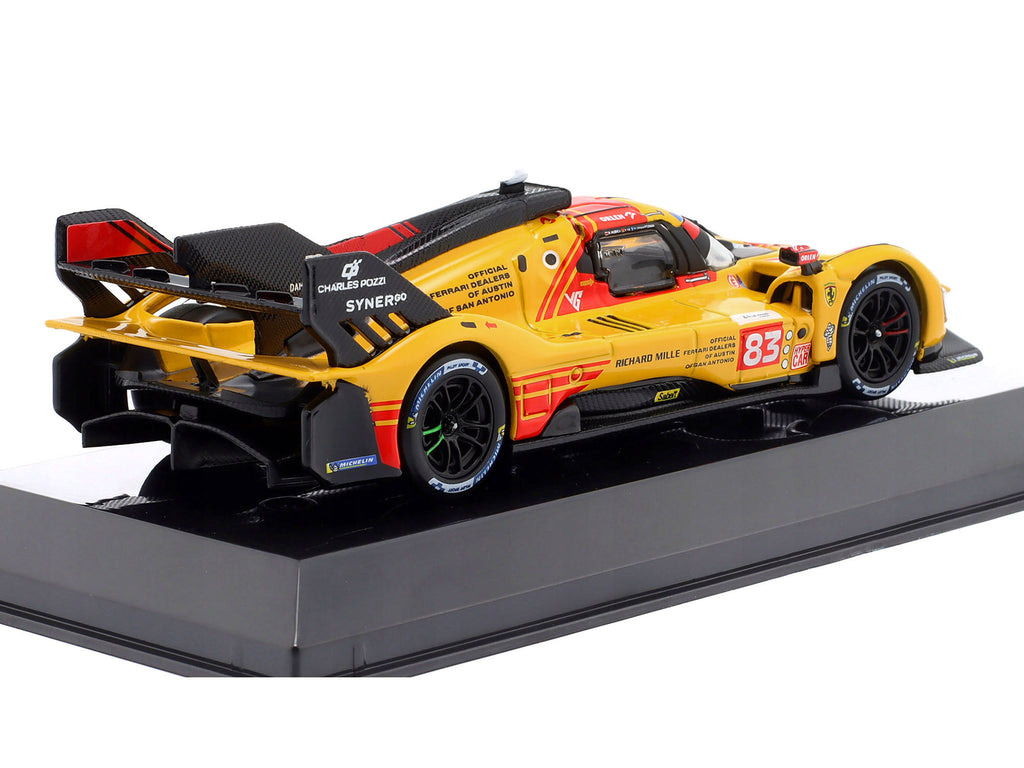Ferrari 499P #83 Robert Kubica - Robert Shwartzman - Yifei Ye "24 Hours of Le Mans" (2024) "Racing" Series 1/43 Diecast Model Car by Bburago - image 3