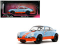 Porsche 911 RSR "Gulf Oil" Light Blue with Orange Stripes "Pink Slips" Series 1/18 Diecast Model Car by Jada