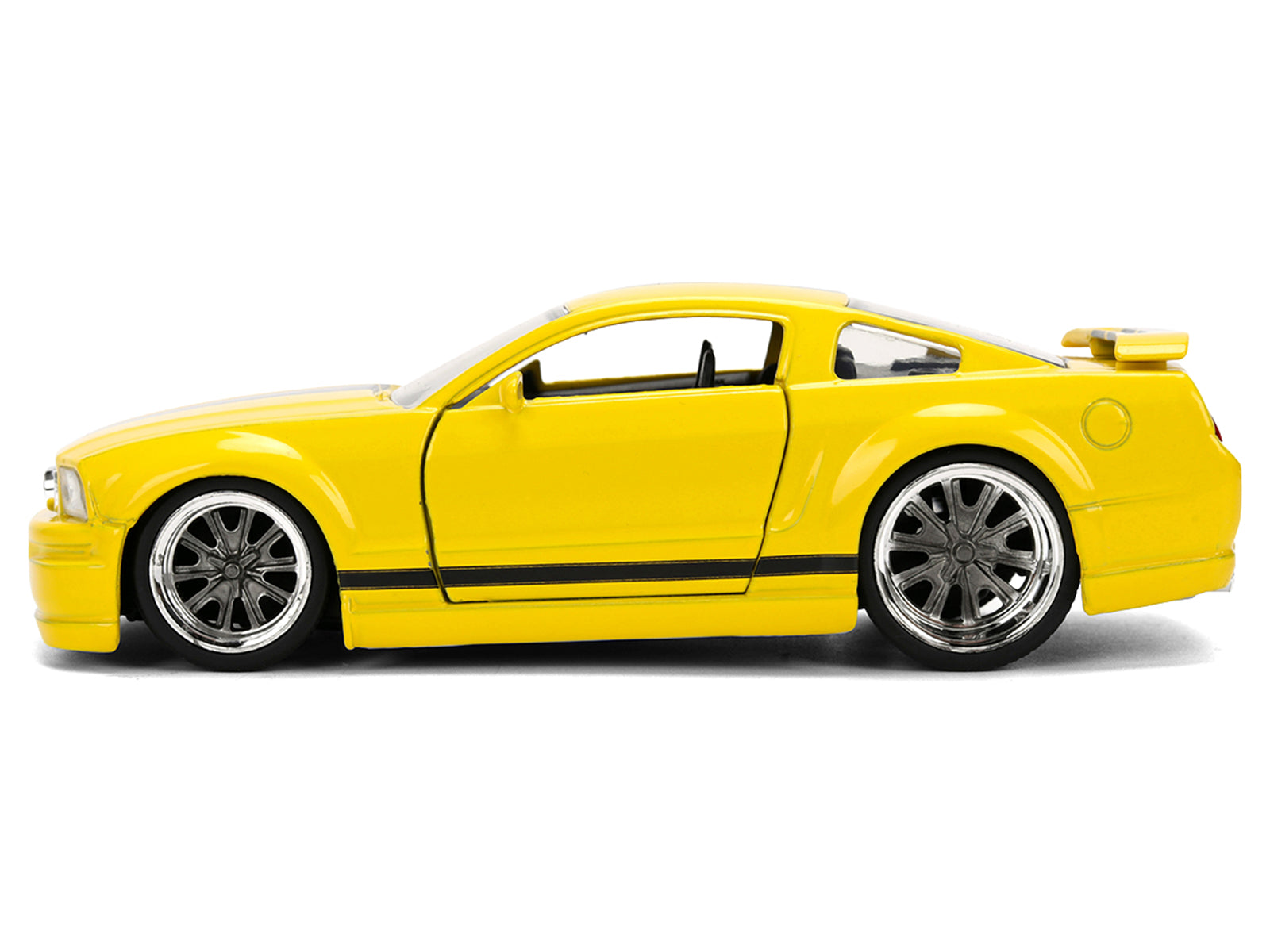 2006 Ford Mustang GT Yellow with Black Stripes "Fast & Furious 25 Years" Series 1/32 Diecast Model Car by Jada - image 3