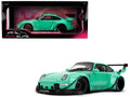 RWB Body Kit "Kei Kishi" Light Blue "Pink Slips" Series 1/18 Diecast Model Car by Jada