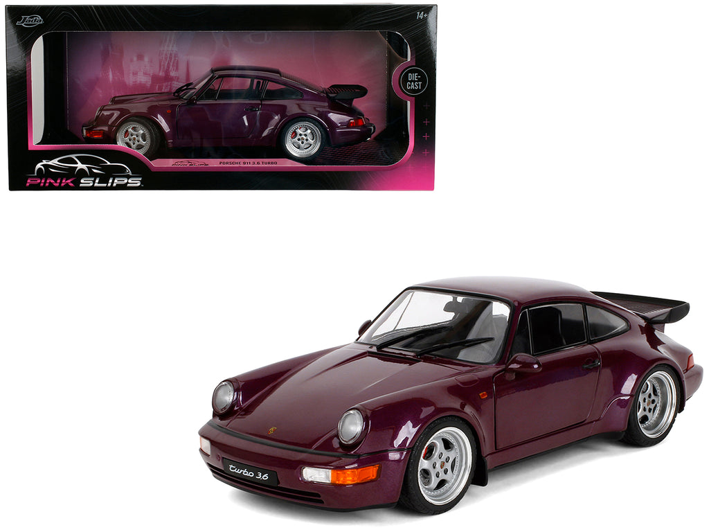 Porsche 911 3.6 Turbo Purple Metallic "Pink Slips" Series 1/18 Diecast Model Car by Jada