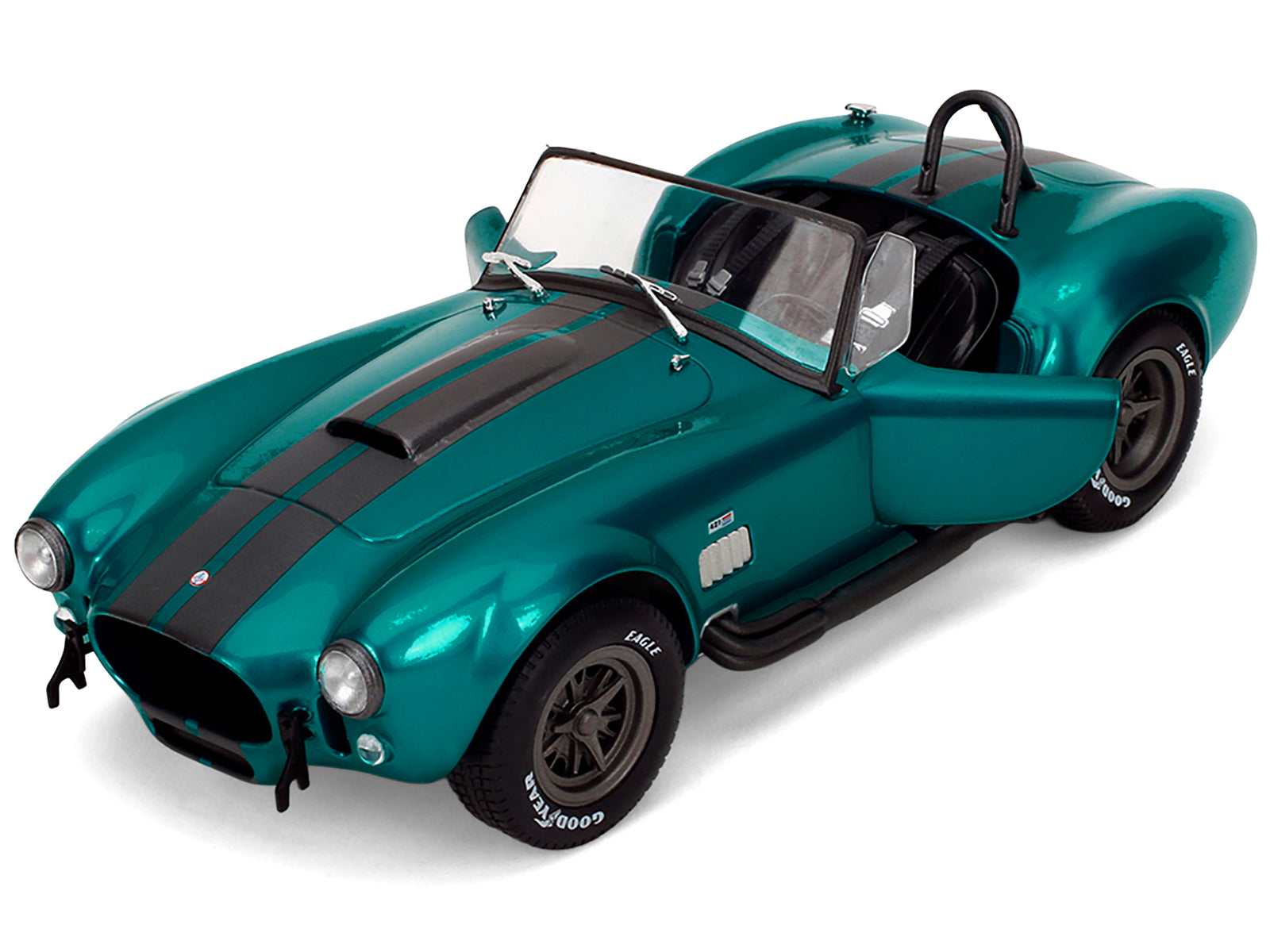 Shelby Cobra 427 MKII Teal Metallic with Gray Stripes "Pink Slips" Series 1/18 Diecast Model Car by Jada - image 2