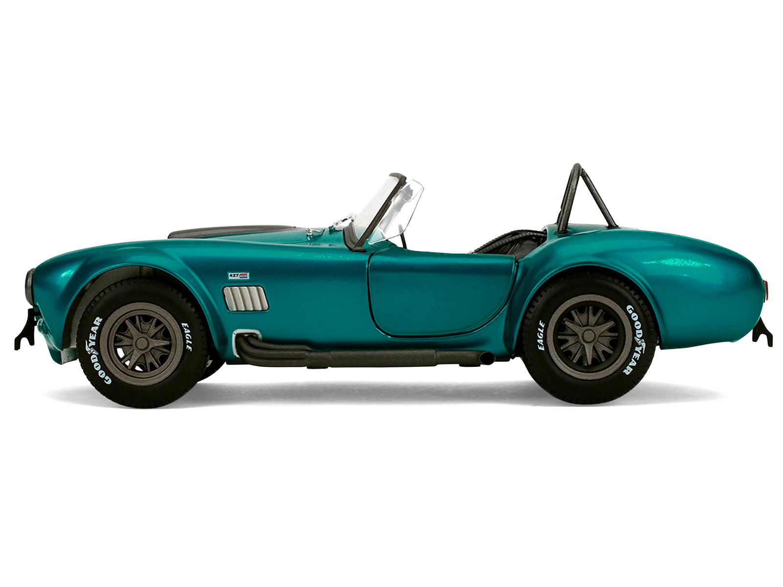 Shelby Cobra 427 MKII Teal Metallic with Gray Stripes "Pink Slips" Series 1/18 Diecast Model Car by Jada - image 3