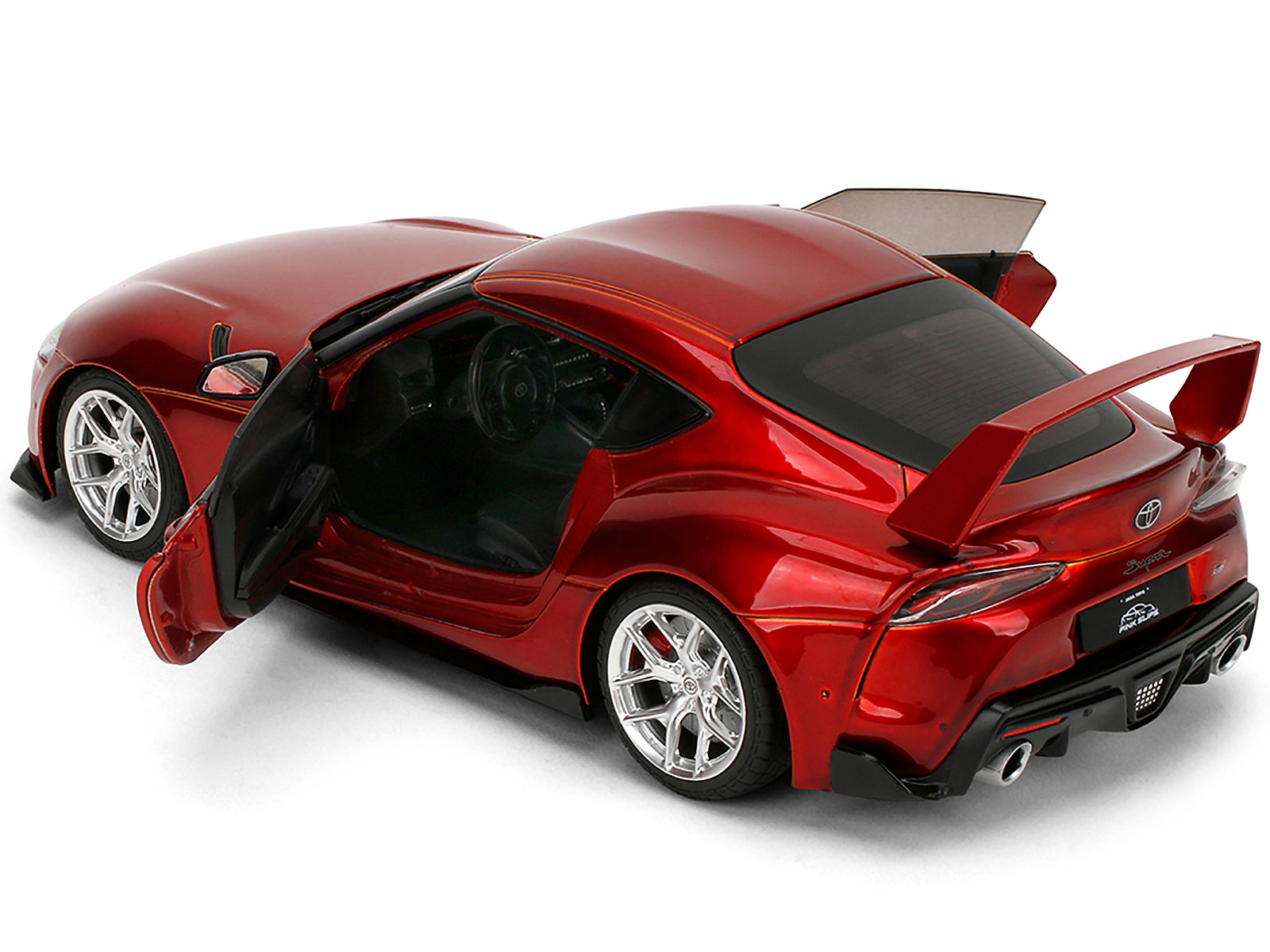 Toyota GR Supra Red Metallic "Pink Slips" Series 1/18 Diecast Model Car by Jada - image 4
