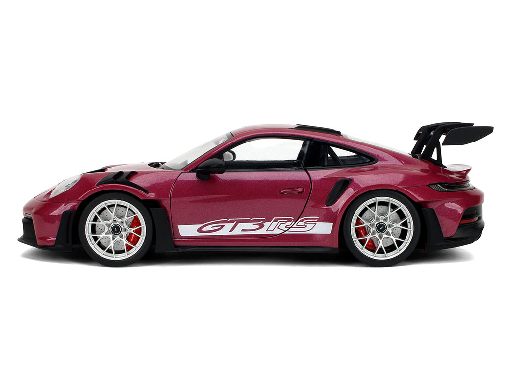 Porsche 911 GT3 RS Red Violet Metallic with White Stripes "Pink Slips" Series 1/18 Diecast Model Car by Jada - image 3