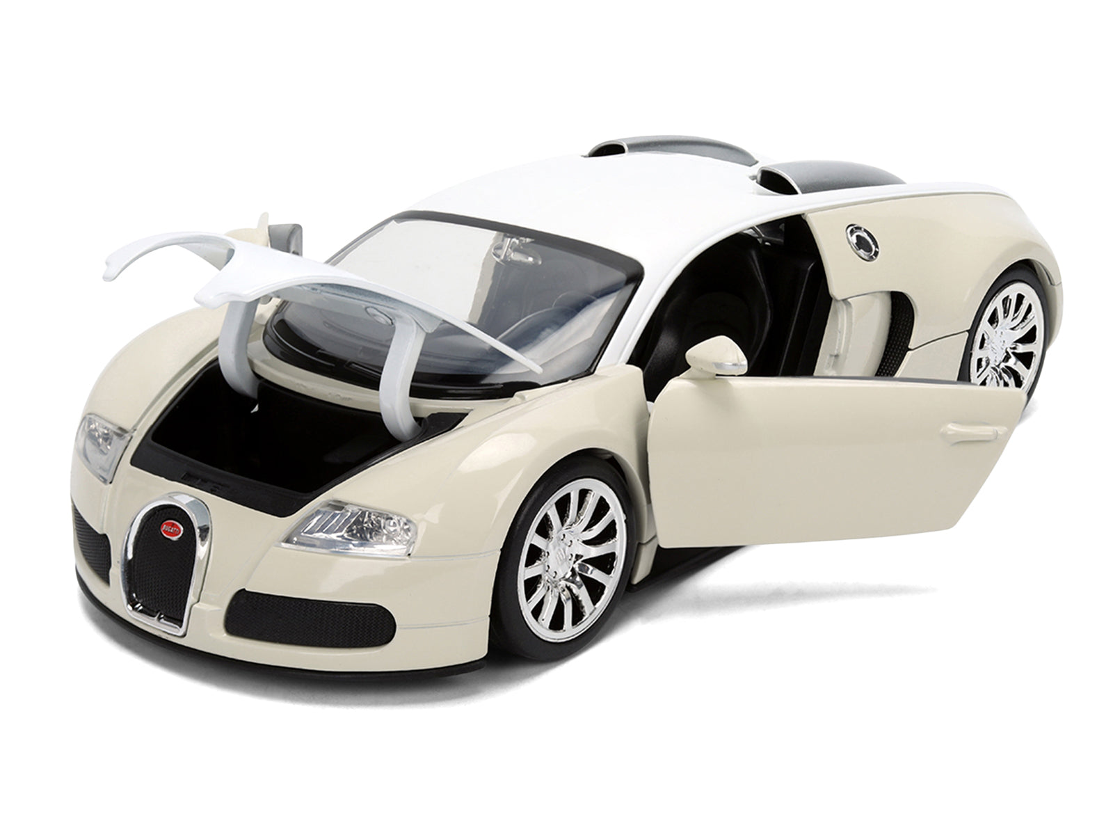 2011 Bugatti Veyron White and Tan "Furious 7" (2015) Movie "25 Years of Fast & Furious" Series 1/24 Diecast Model Car by Jada - image 2
