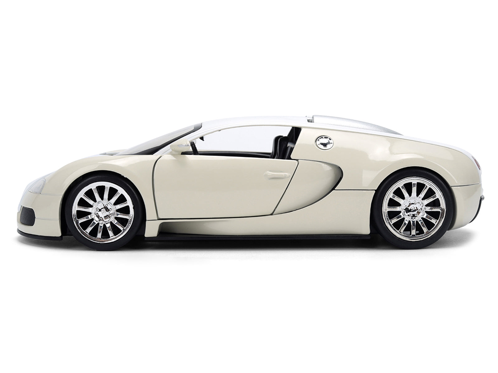 2011 Bugatti Veyron White and Tan "Furious 7" (2015) Movie "25 Years of Fast & Furious" Series 1/24 Diecast Model Car by Jada - image 3