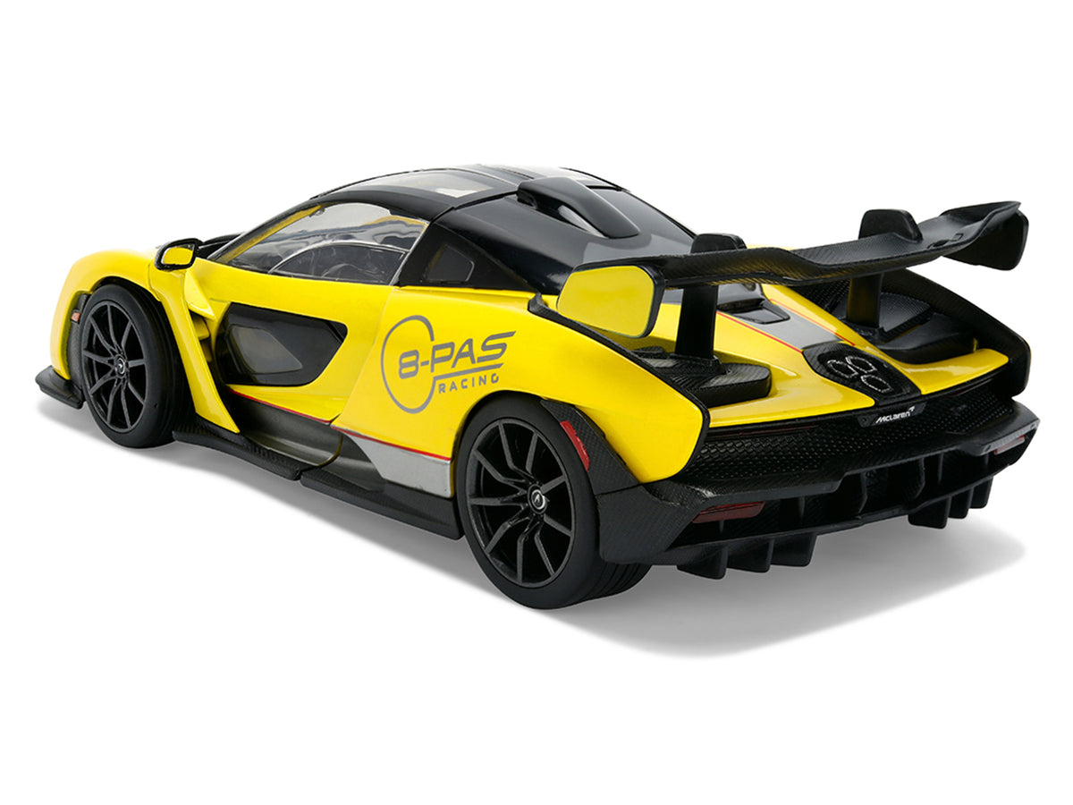 McLaren Senna "8-PAS Racing" Yellow Metallic with Black Top "Hyper-Spec" Series 1/24 Diecast Model Car by Jada - image 5