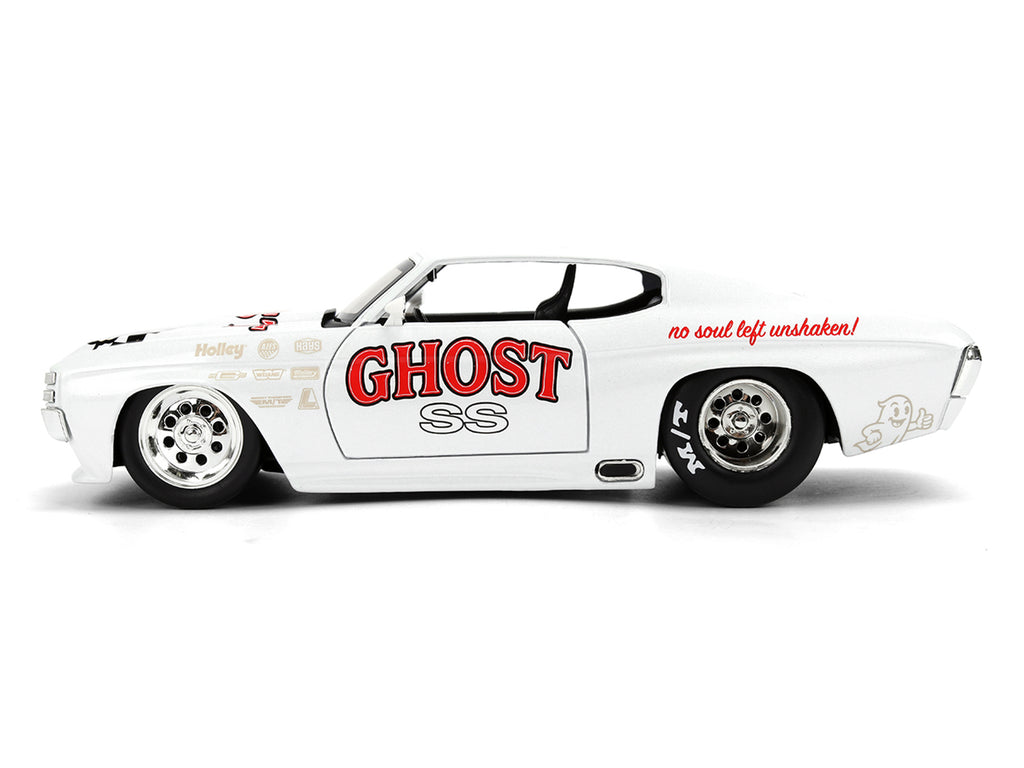 1971 Chevrolet Chevelle SS "Ghost SS" White with Graphics "Bigtime Muscle" Series 1/24 Diecast Model Car by Jada - image 3