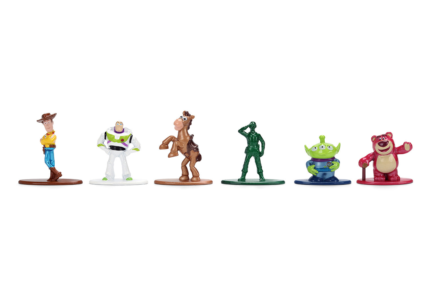 Set of 6 Diecast Figures "Toy Story" Movie Franchise "Nano Metalfigs" Series Diecast Models by Jada - image 2