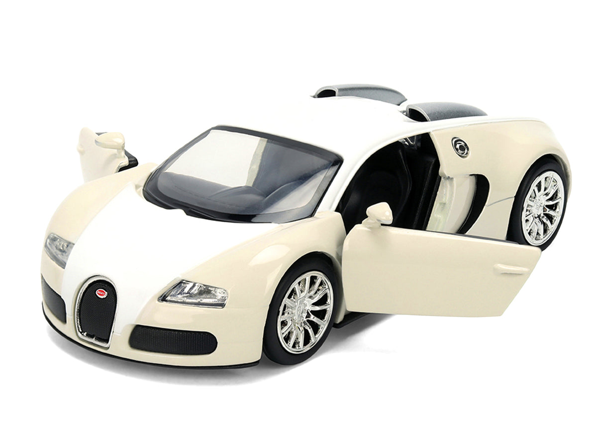 2011 Bugatti Veyron White and Tan "Furious 7" (2015) Movie "25 Years of Fast & Furious" Series 1/32 Diecast Model Car by Jada