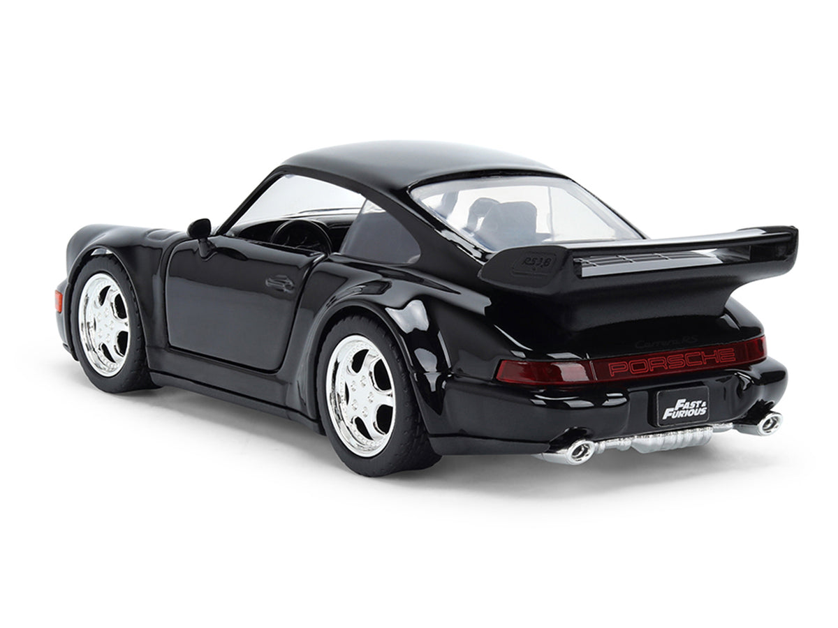 Porsche 911 Carrera RS 3.8 (964) Black "The Fast and the Furious: Tokyo Drift" (2006) Movie "25 Years of Fast & Furious" Series 1/32 Diecast Model Car by Jada