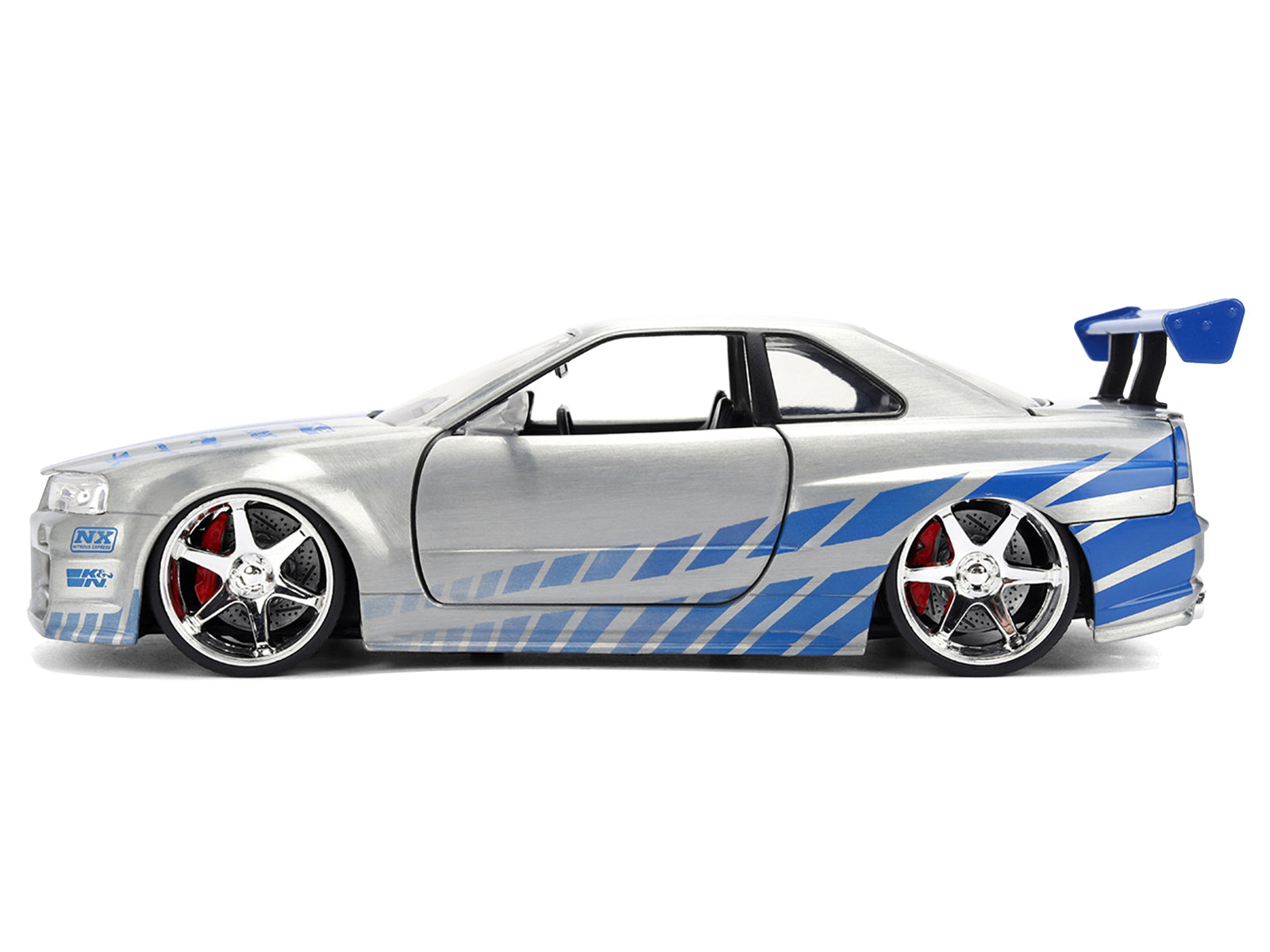 Brian's Nissan Skyline GT-R (R34) RHD (Right Hand Drive) Brush Finish  "2 Fast 2 Furious" (2003) Movie 25 Years of Fast & Furious Anniversary 1/24 by Jada - image 3