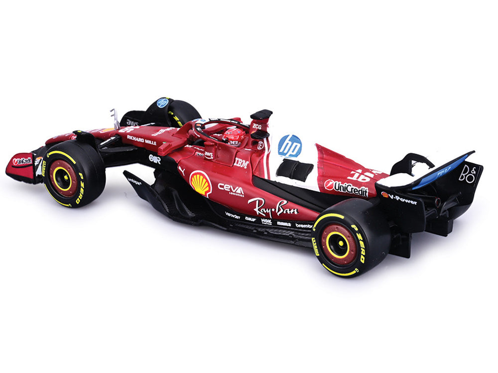 Ferrari SF-25 #16 Charles Leclerc Formula One F1 "World Championship" (2025) with Display Case 1/43 Diecast Model Car by Bburago - image 2