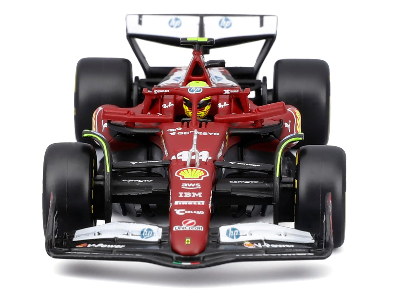 Ferrari SF-25 #44 Lewis Hamilton Formula One F1 "World Championship" (2025) with Display Case 1/43 Diecast Model Car by Bburago