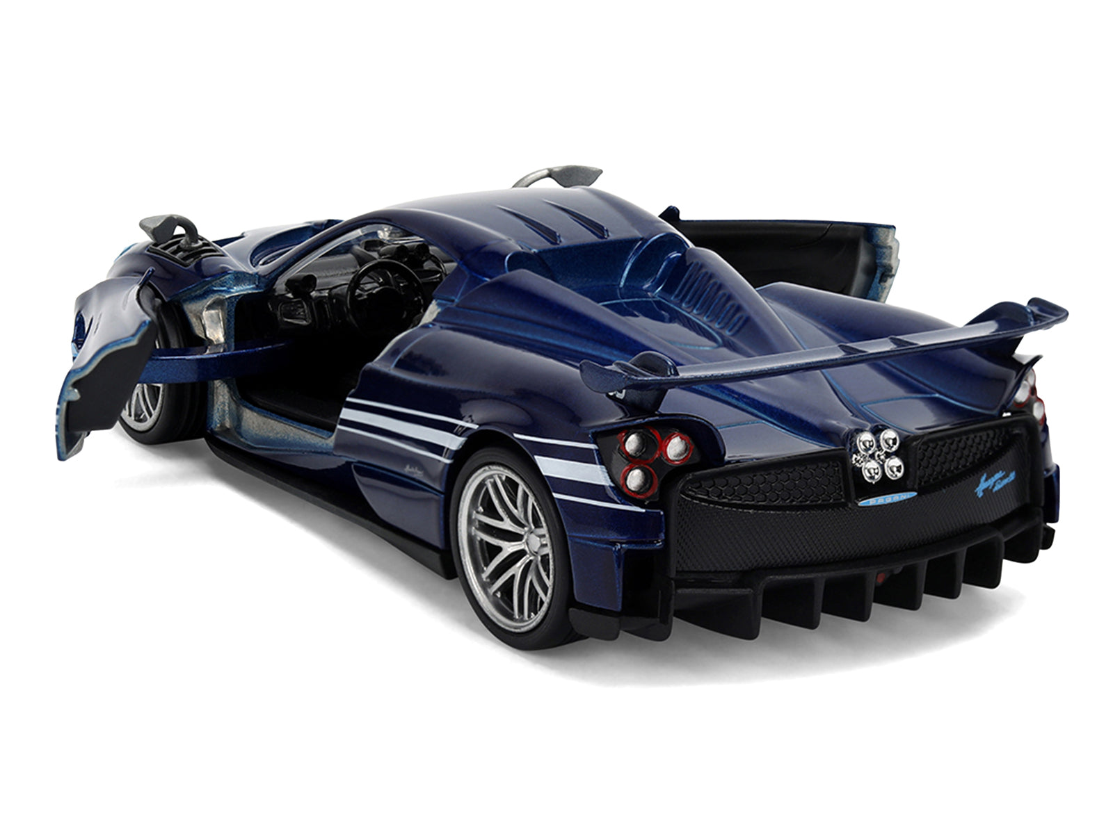 Pagani Huayra Roadster BC Blue Metallic with White Stripes "Fast X" (2023) Movie "Fast & Furious 25th Anniversary" Series 1/32 Diecast Model Car by Jada
