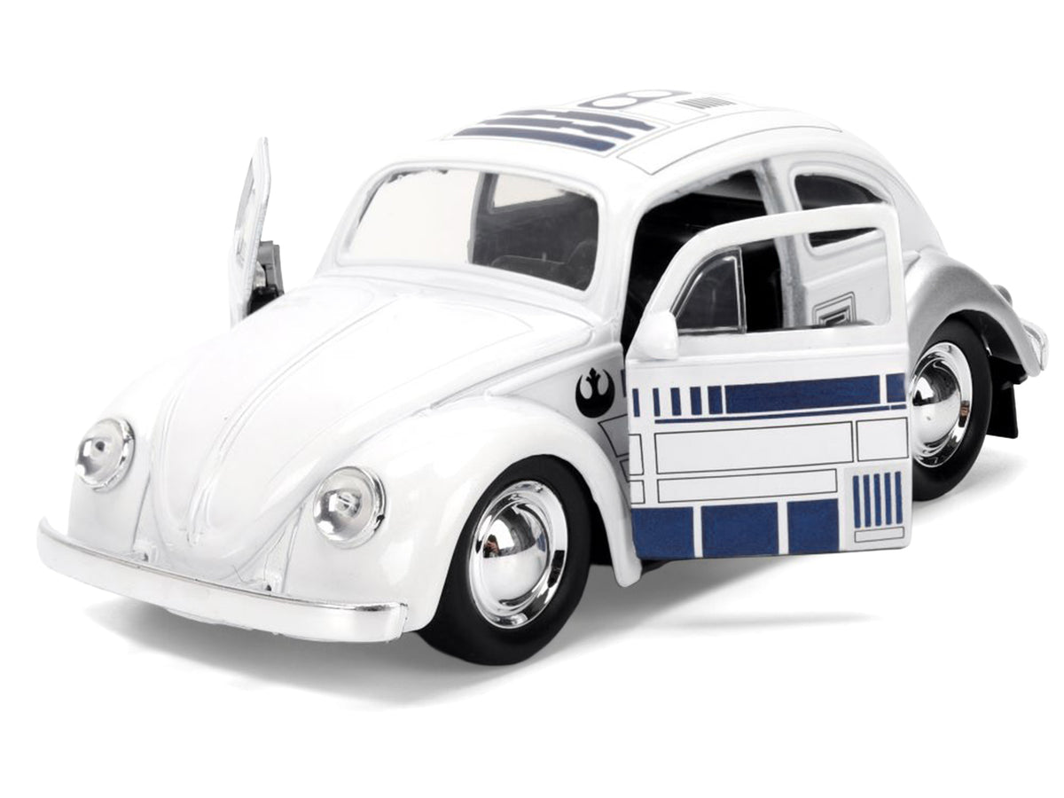 1959 Volkswagen Beetle "R2-D2" Livery White with Graphics "Star Wars" Franchise "Hollywood Rides" Series 1/32 Diecast Model Car by Jada - image 2
