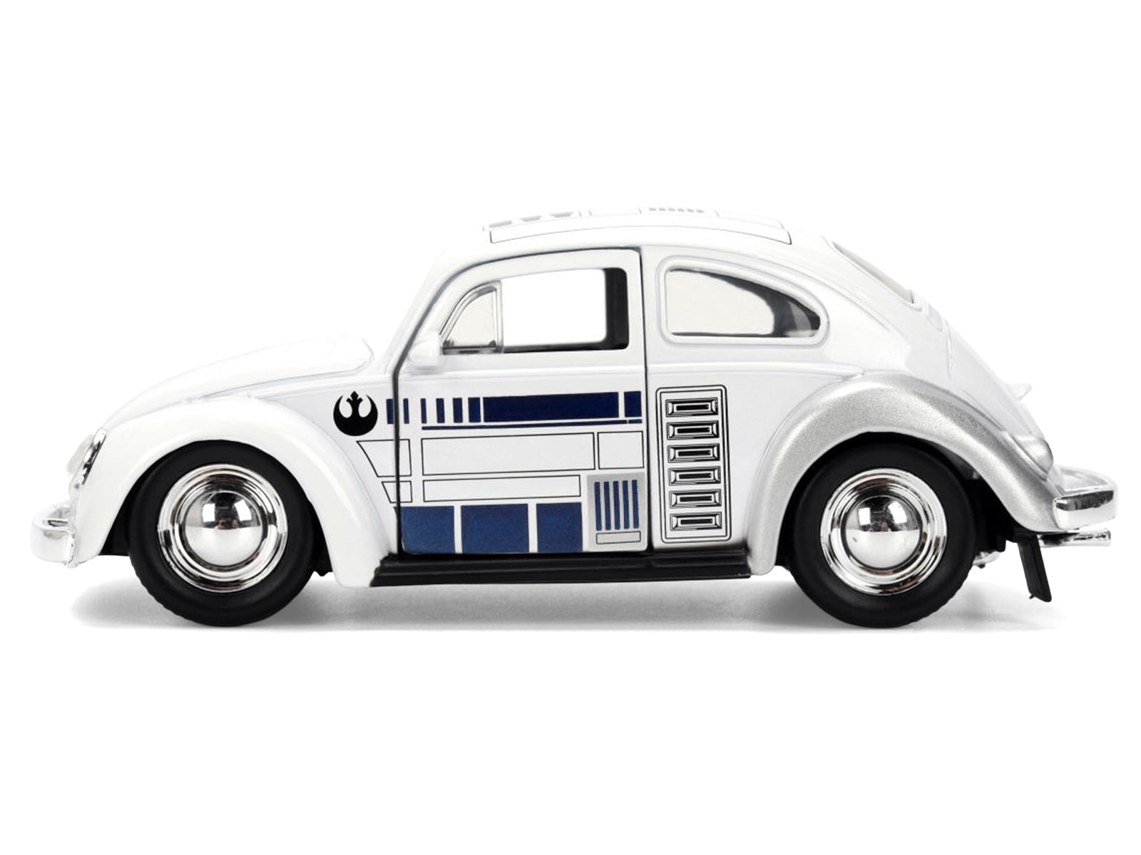 1959 Volkswagen Beetle "R2-D2" Livery White with Graphics "Star Wars" Franchise "Hollywood Rides" Series 1/32 Diecast Model Car by Jada - image 3