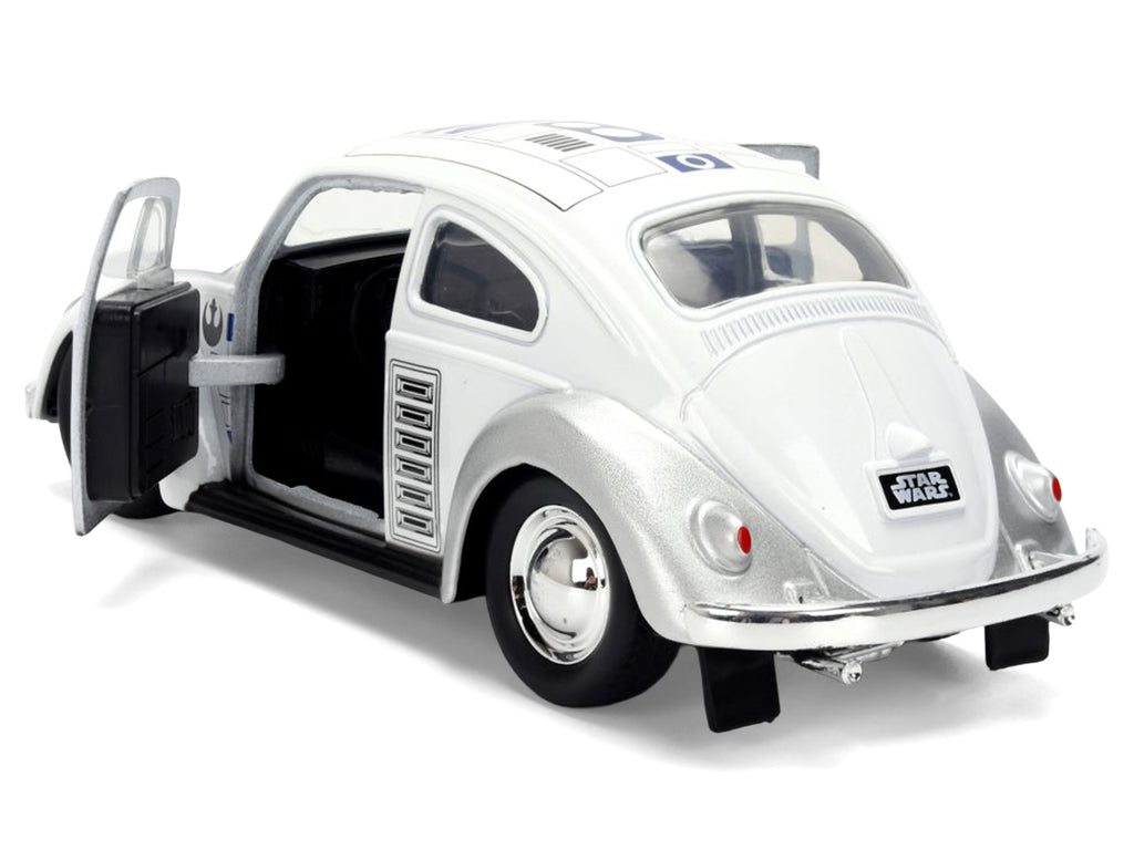1959 Volkswagen Beetle "R2-D2" Livery White with Graphics "Star Wars" Franchise "Hollywood Rides" Series 1/32 Diecast Model Car by Jada - image 4