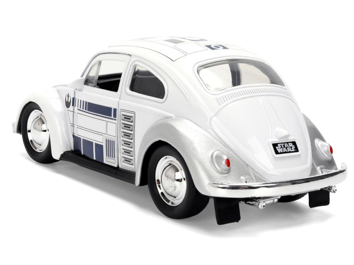 1959 Volkswagen Beetle "R2-D2" Livery White with Graphics "Star Wars" Franchise "Hollywood Rides" Series 1/32 Diecast Model Car by Jada - image 5