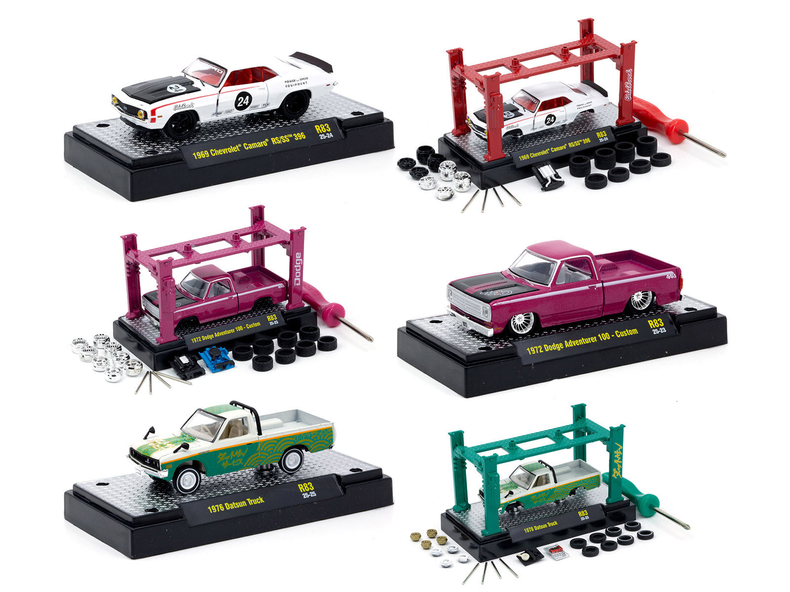Model Kit 3 piece Car Set Release #83 Limited Edition to 6000 pieces Worldwide 1/64 Diecast Model Cars by M2 Machines - image 2