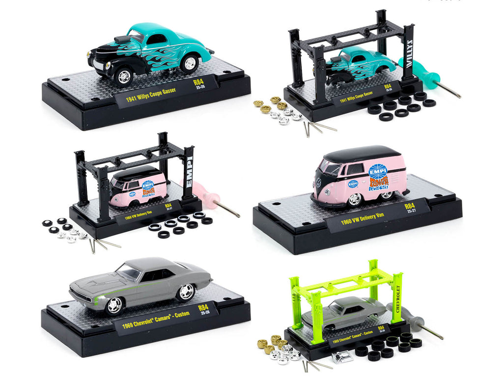 Model Kit 3 piece Car Set Release 84 Limited Edition to 6000 pieces Worldwide 1/64 Diecast Model Cars by M2 Machines - image 2