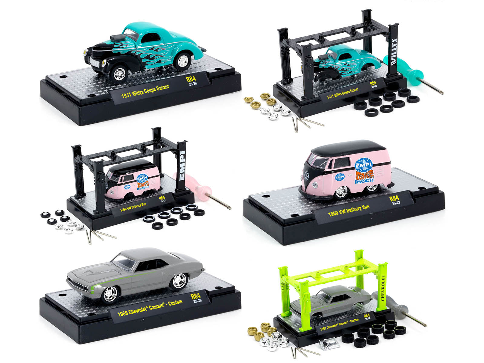 Model Kit 3 piece Car Set Release 84 Limited Edition to 6000 pieces Worldwide 1/64 Diecast Model Cars by M2 Machines - image 2