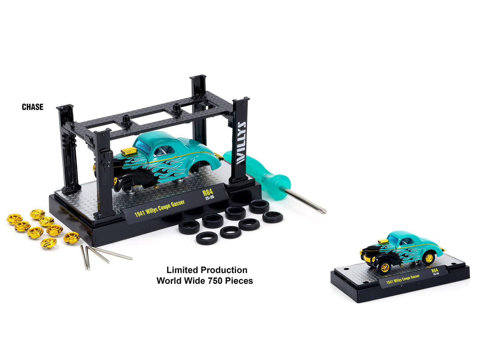 Model Kit 3 piece Car Set Release 84 Limited Edition to 6000 pieces Worldwide 1/64 Diecast Model Cars by M2 Machines - image 3