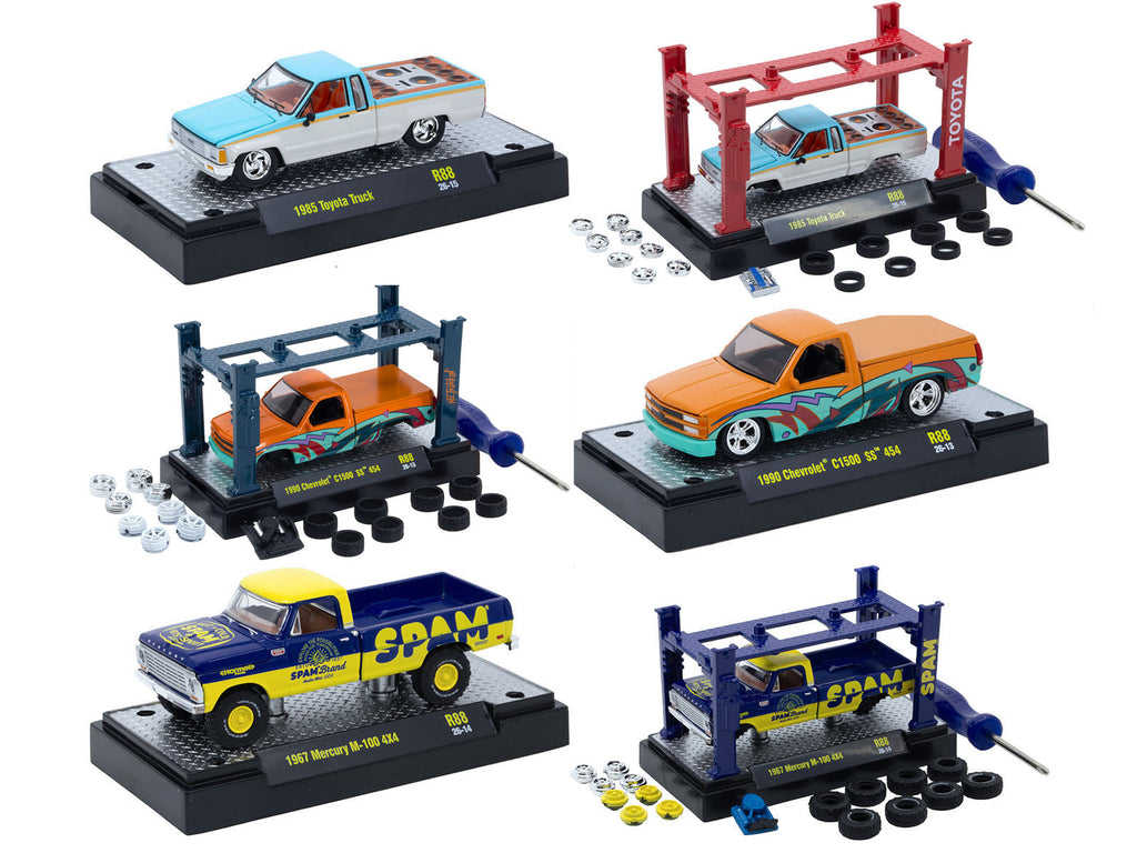 Model Kit 3 piece Car Set Release #88 Limited Edition to 4800 pieces Worldwide 1/64 Diecast Models by M2 Machines - image 2