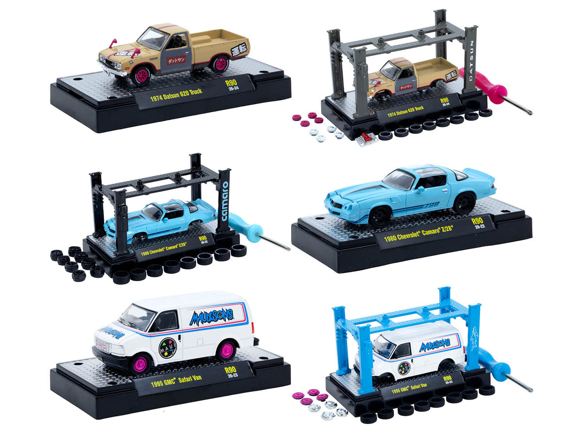 Model Kit 3 piece Car Set Release #90 Limited Edition to 6000 pieces Worldwide 1/64 Diecast Model Cars by M2 Machines - image 2