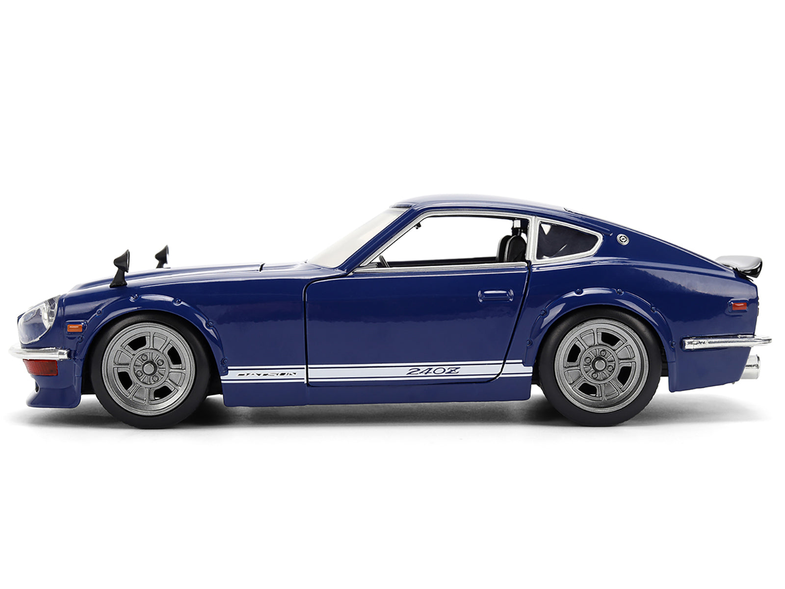 1972 Datsun 240Z Blue with White Stripes "JDM Tuners" Series 1/24 Diecast Model Car by Jada - image 3