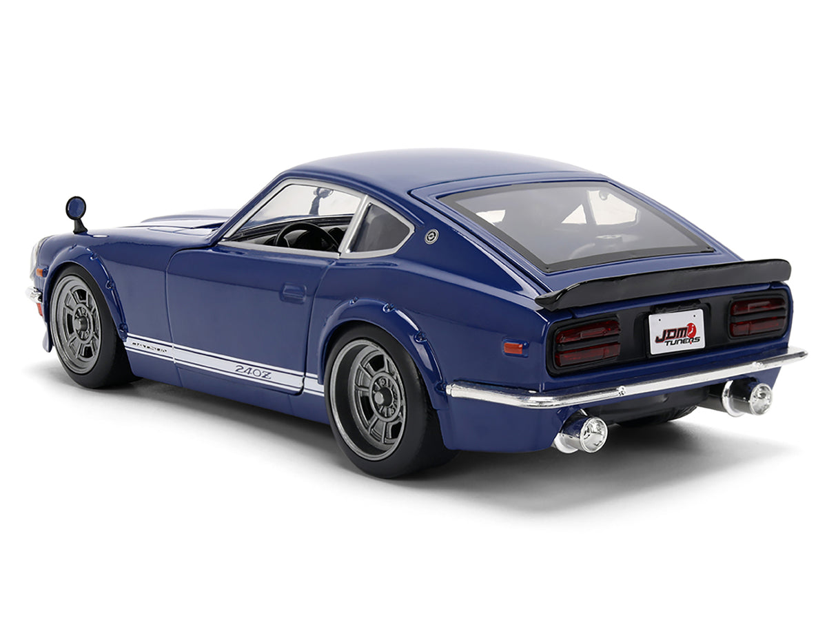 1972 Datsun 240Z Blue with White Stripes "JDM Tuners" Series 1/24 Diecast Model Car by Jada - image 5