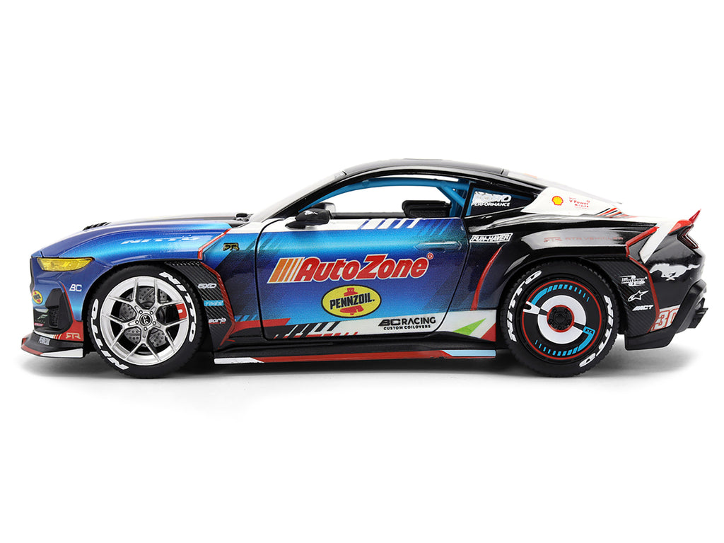 Ford Mustang RTR #130 James Deane "AutoZone" "Formula Drift PRO Championship" (2025) with Lights "RTR Vehicles" Series 1/24 Diecast Model Car by Jada - image 3
