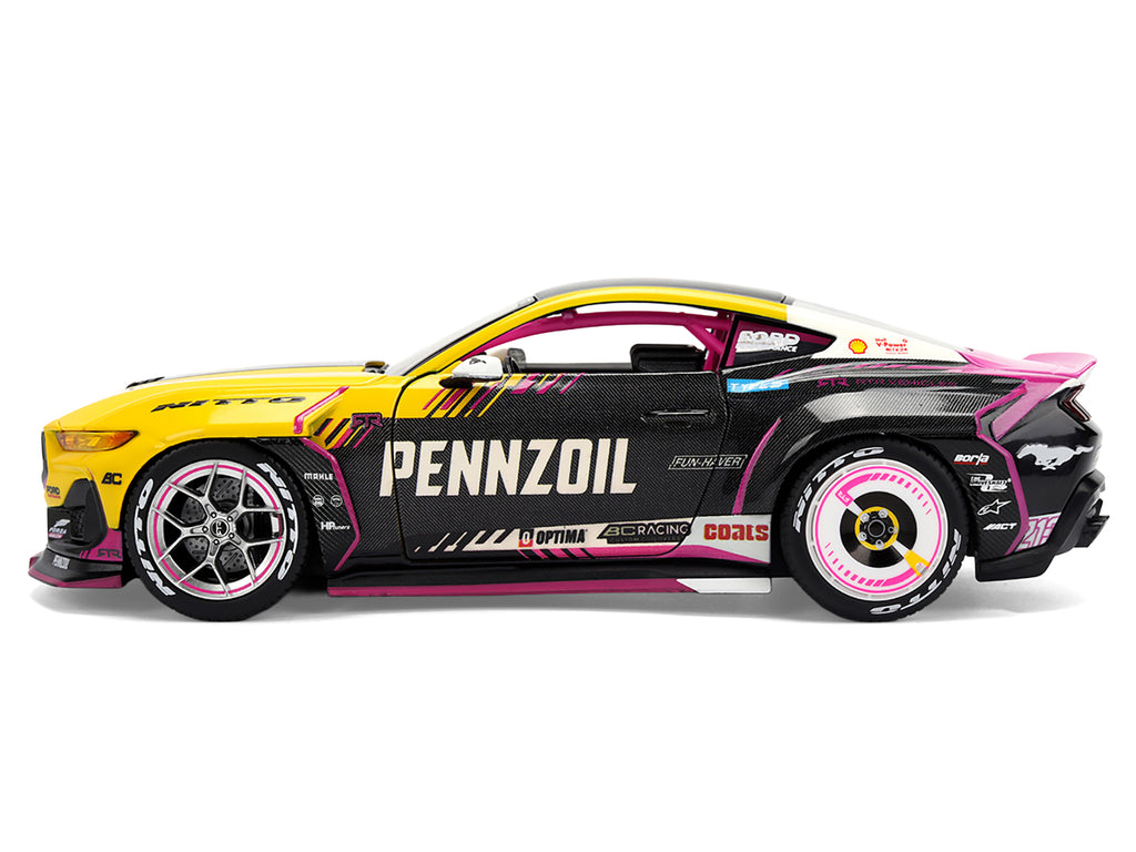 Ford Mustang RTR #213 Ben Hobson "Pennzoil" "Formula Drift PRO Championship" (2025) with Lights "RTR Vehicles" Series 1/24 Diecast Model Car by Jada - image 4