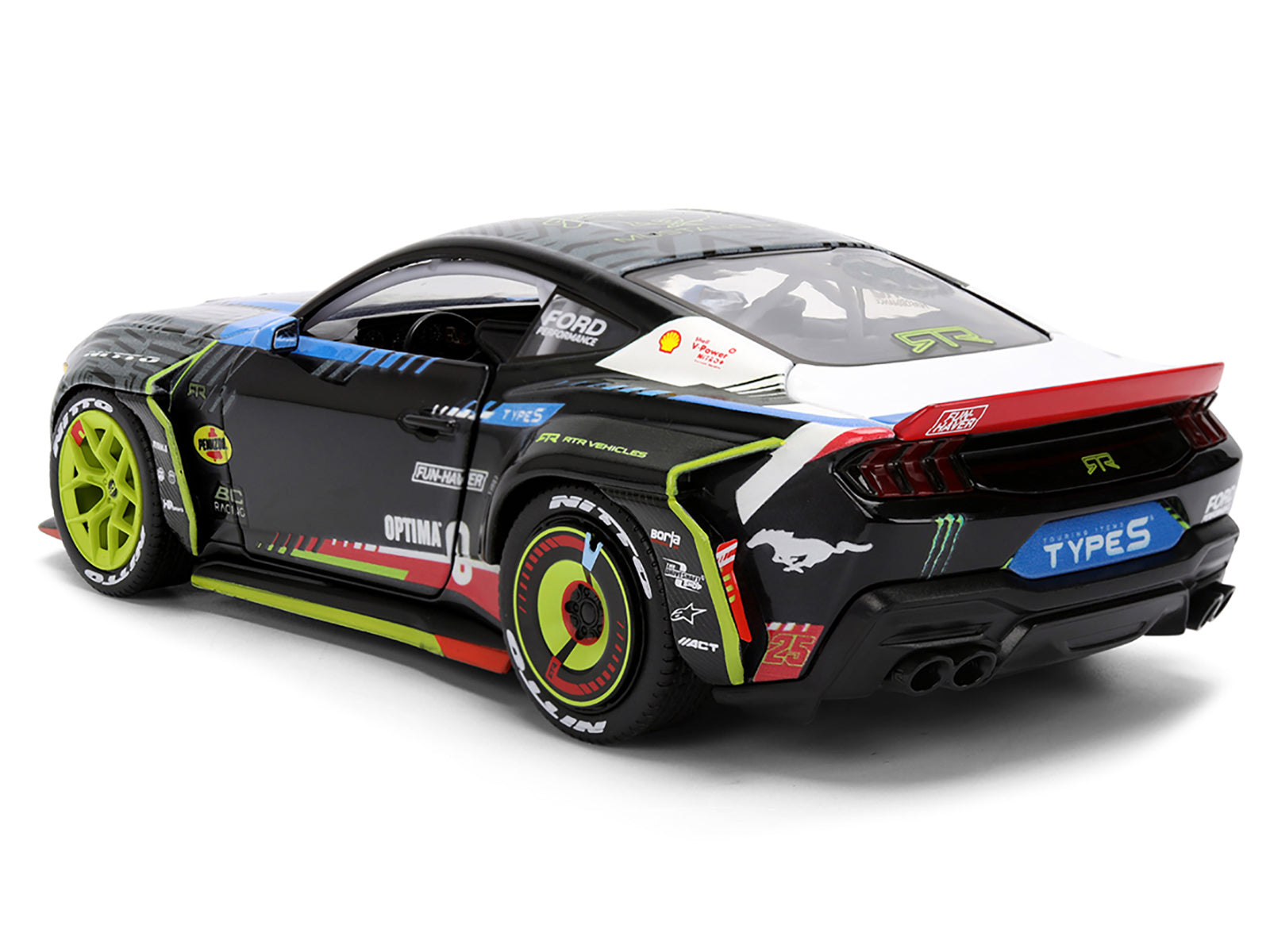 Ford Mustang RTR #25 Vaughn Gittin Jr. "Formula Drift PRO Championship" (2025) with Lights "RTR Vehicles" Series 1/24 Diecast Model Car by Jada - image 5