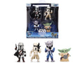 Set of 4 Diecast Figures "Star Wars: The Mandalorian & Grogu" (2026) Movie "Metalfigs" Series Diecast Models by Jada