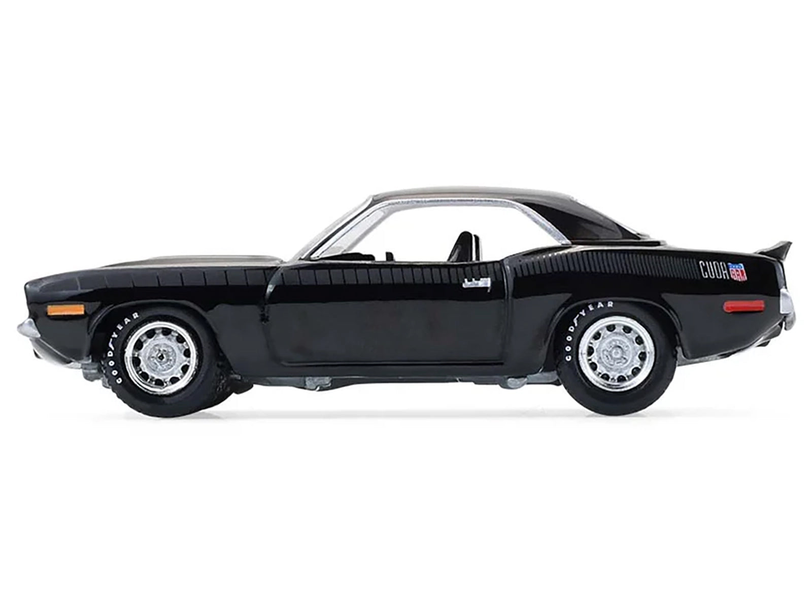 1970 Plymouth 'Cuda AAR Black with Gray Stripes "Barrett-Jackson" Series 16 1/64 Diecast Model Car by Greenlight - image 3