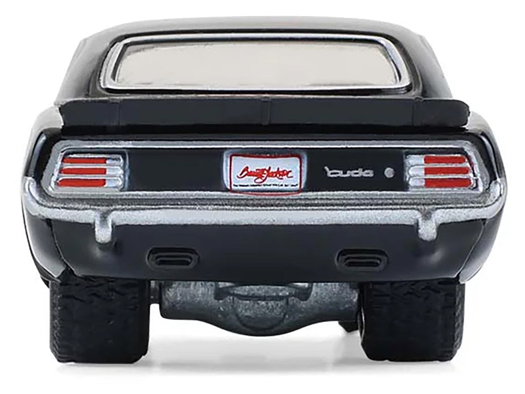 1970 Plymouth 'Cuda AAR Black with Gray Stripes "Barrett-Jackson" Series 16 1/64 Diecast Model Car by Greenlight - image 5