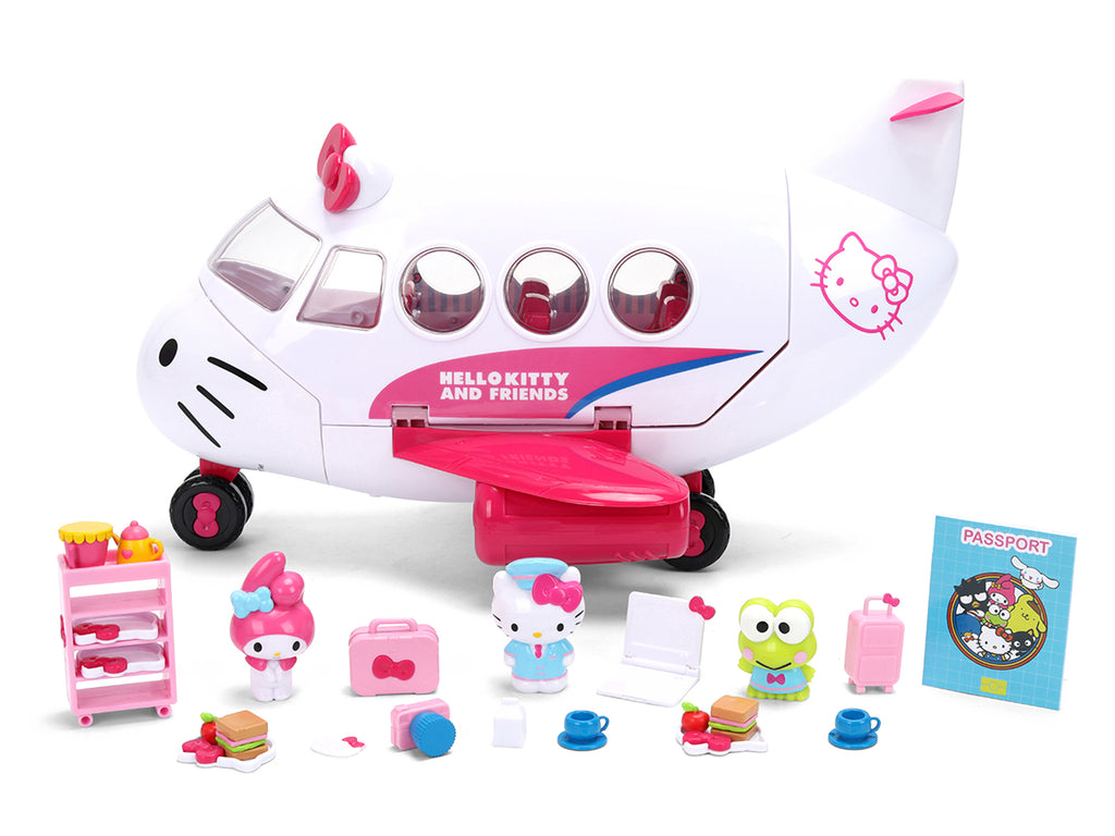 "Hello Kitty and Friends" Airplane Set with 3 Figures Model by Jada