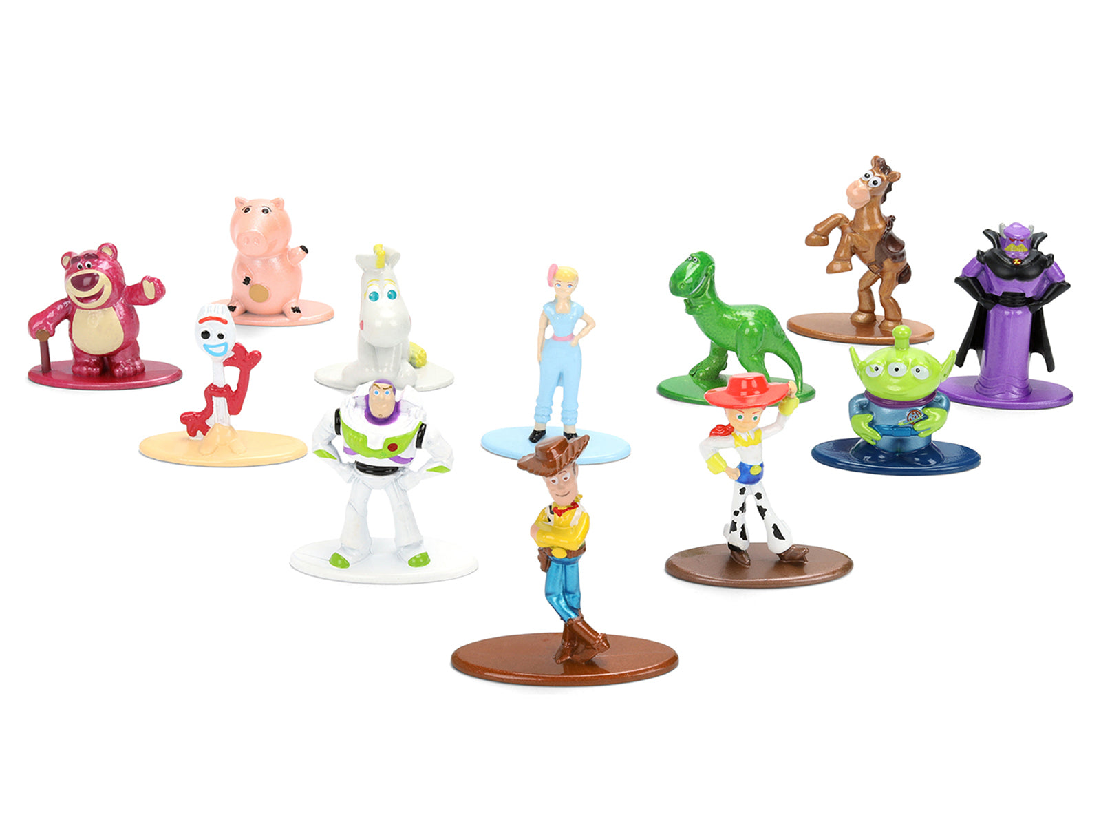 Set of 12 Diecast Figures "Toy Story" Movie Franchise "Nano Metalfigs" Series Diecast Models by Jada - image 2