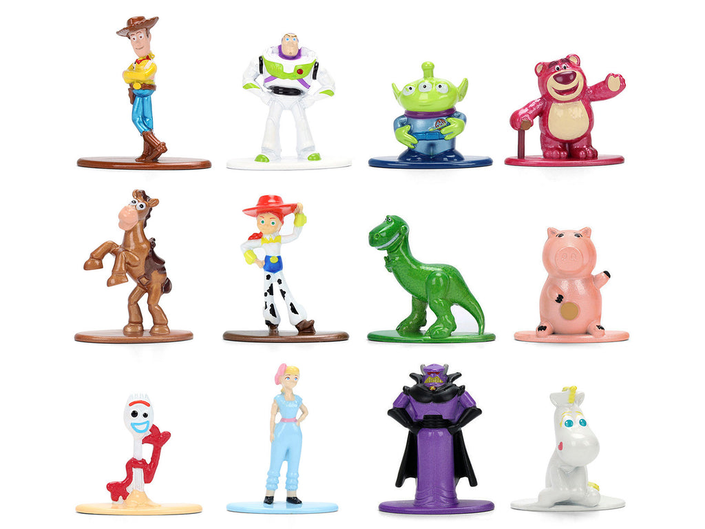 Set of 12 Diecast Figures "Toy Story" Movie Franchise "Nano Metalfigs" Series Diecast Models by Jada - image 3