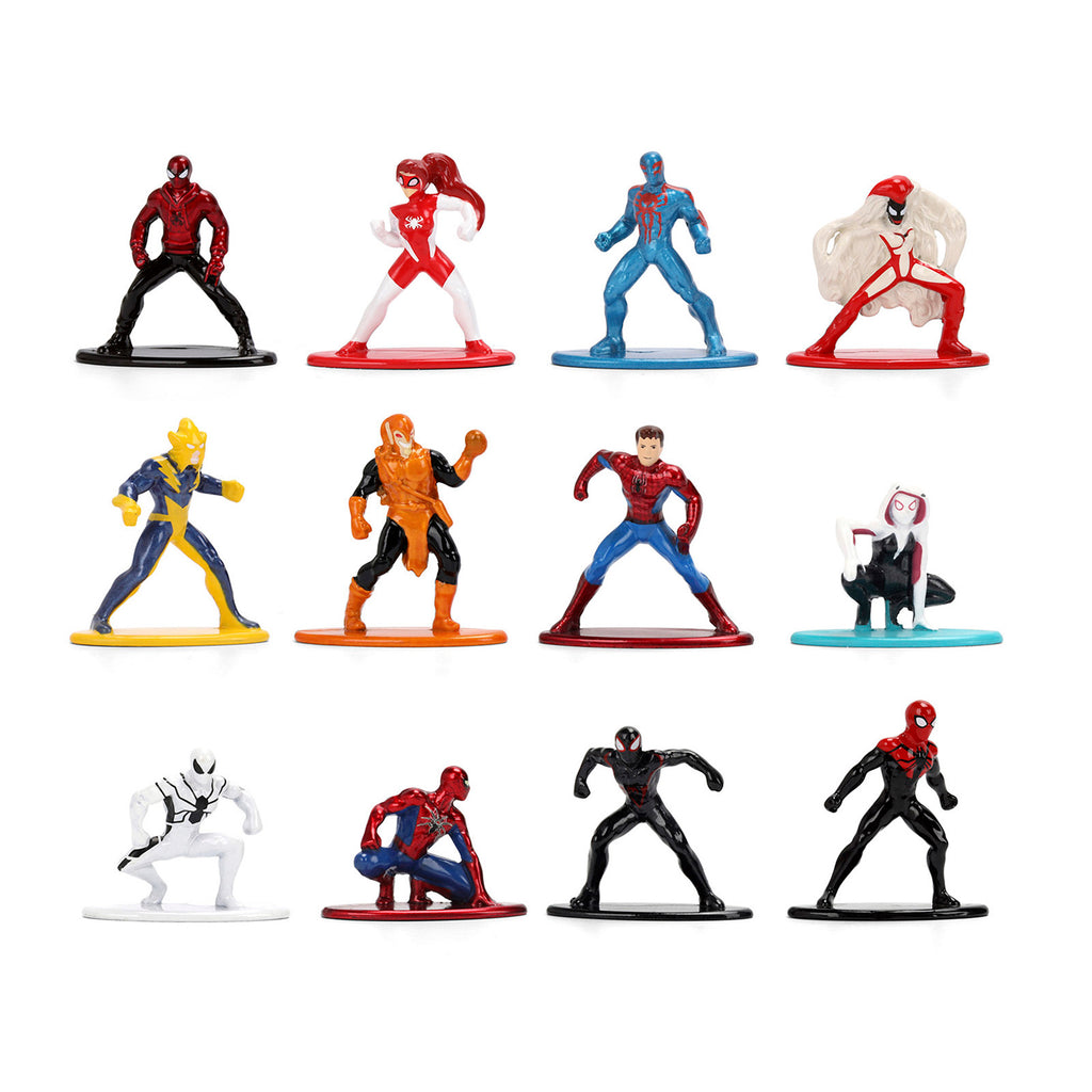 Set of 12 Diecast Figures "Spider-Man" Franchise "Nano Metalfigs" Series Diecast Models  by Jada - image 5