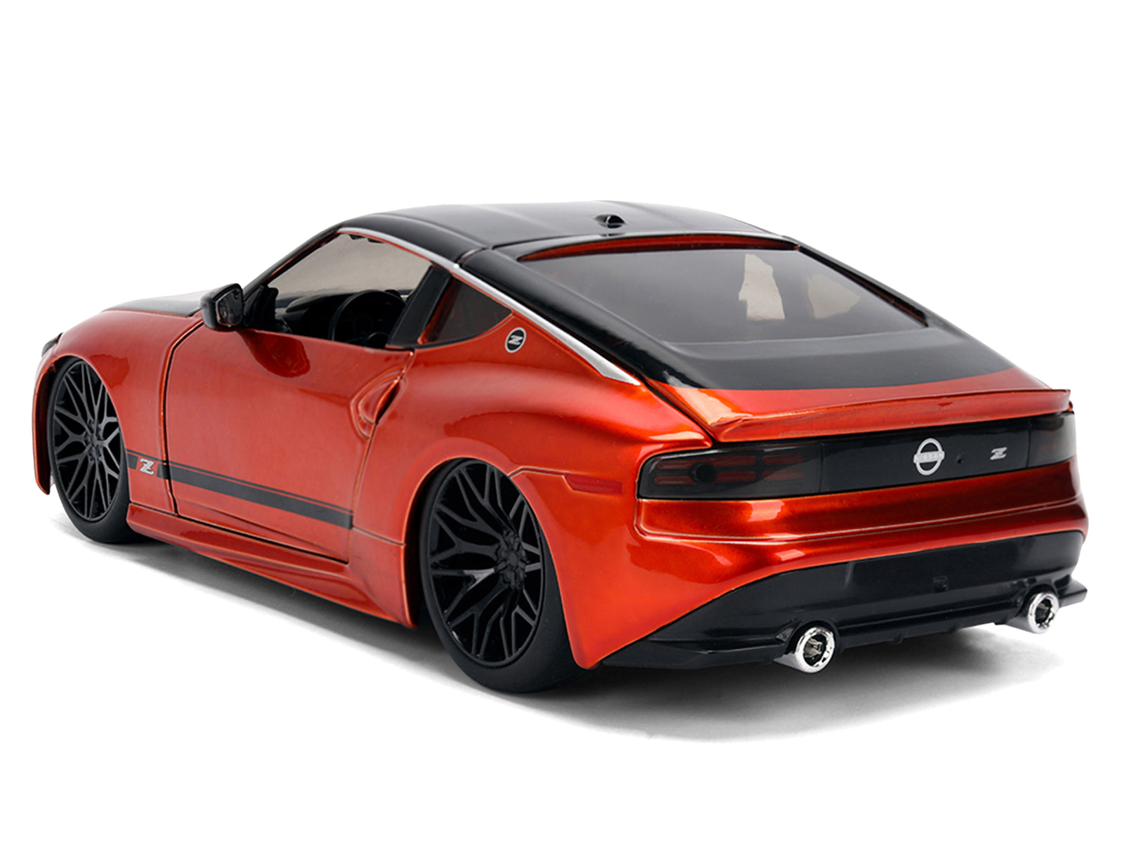 2023 Nissan Z Orange Metallic with Carbon Hood and Black Top "JDM Tuners" Series 1/24 Diecast Model Car by Jada - image 5