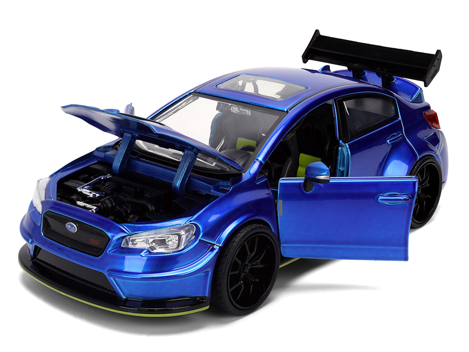2016 Subaru WRX STI Widebody Blue Metallic "JDM Tuners" Series 1/24 Diecast Model Car by Jada - image 2