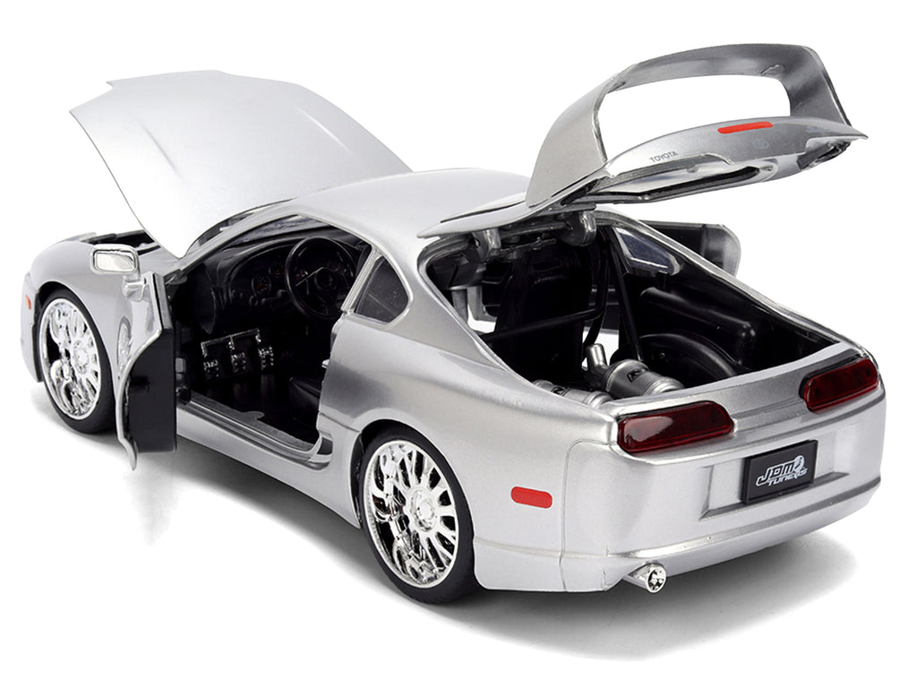 1995 Toyota Supra Silver Metallic "JDM Tuners" Series 1/24 Diecast Model Car by Jada - image 4