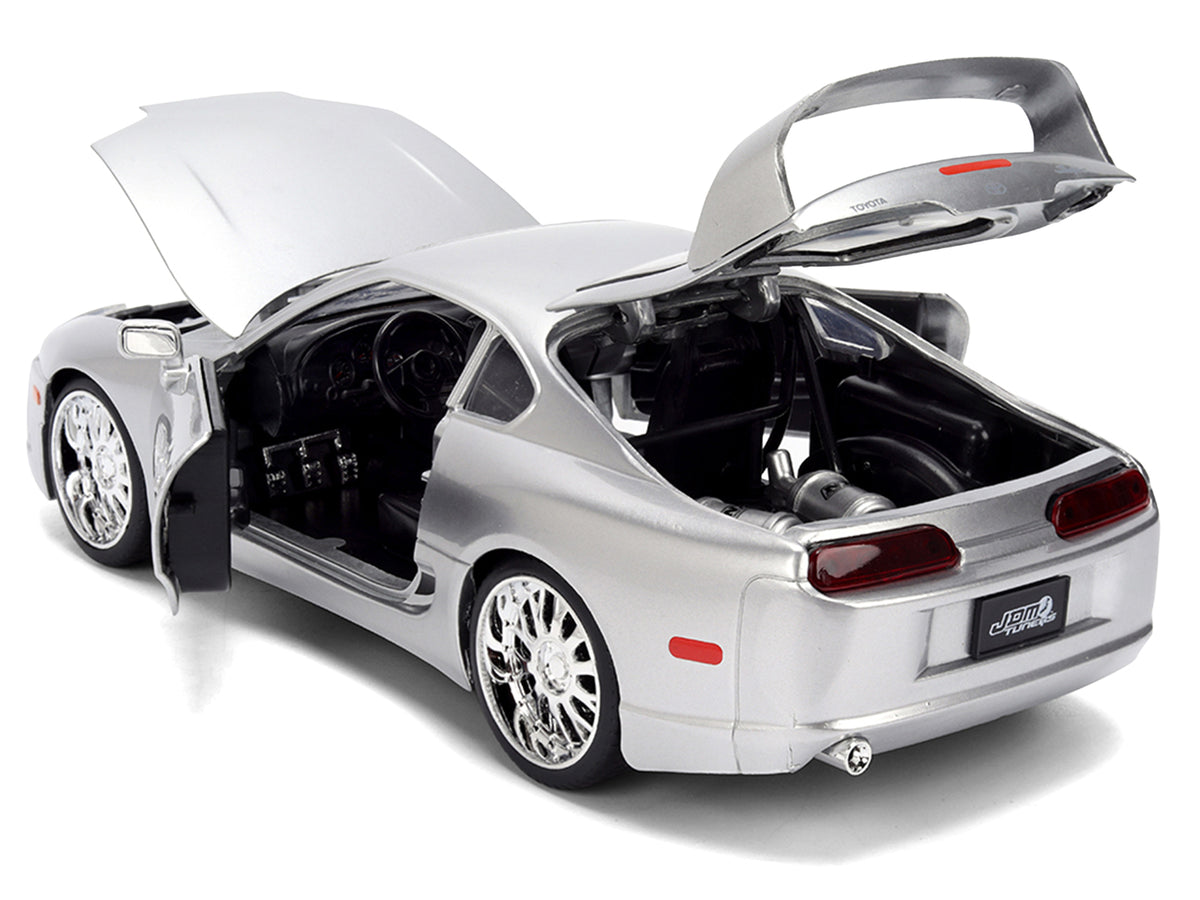 1995 Toyota Supra Silver Metallic "JDM Tuners" Series 1/24 Diecast Model Car by Jada - image 4