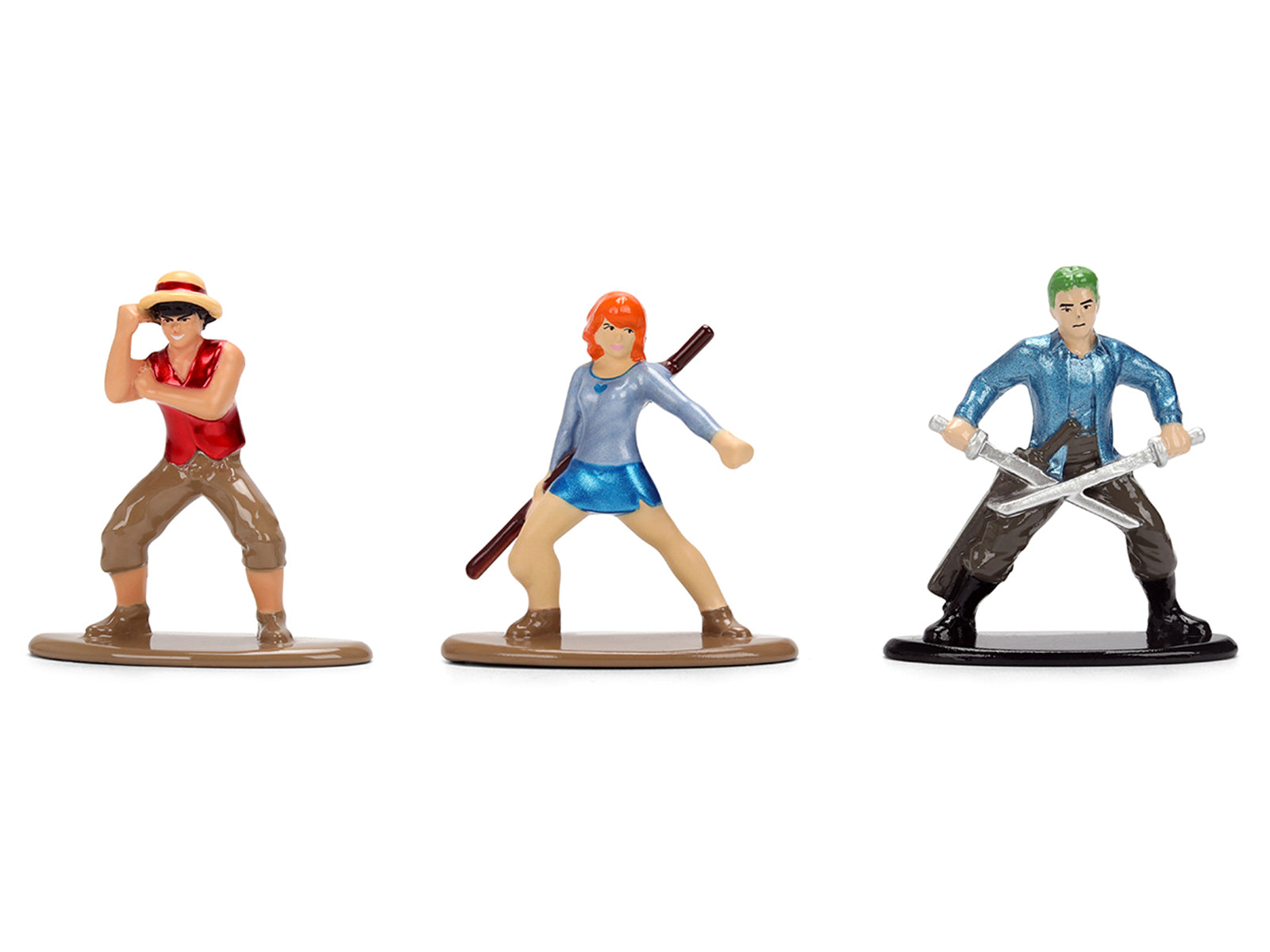 Set of 3 Diecast Figures "One Piece" (2023-Current) TV Series "Nano Metalfigs" Series Diecast Models by Jada - image 2