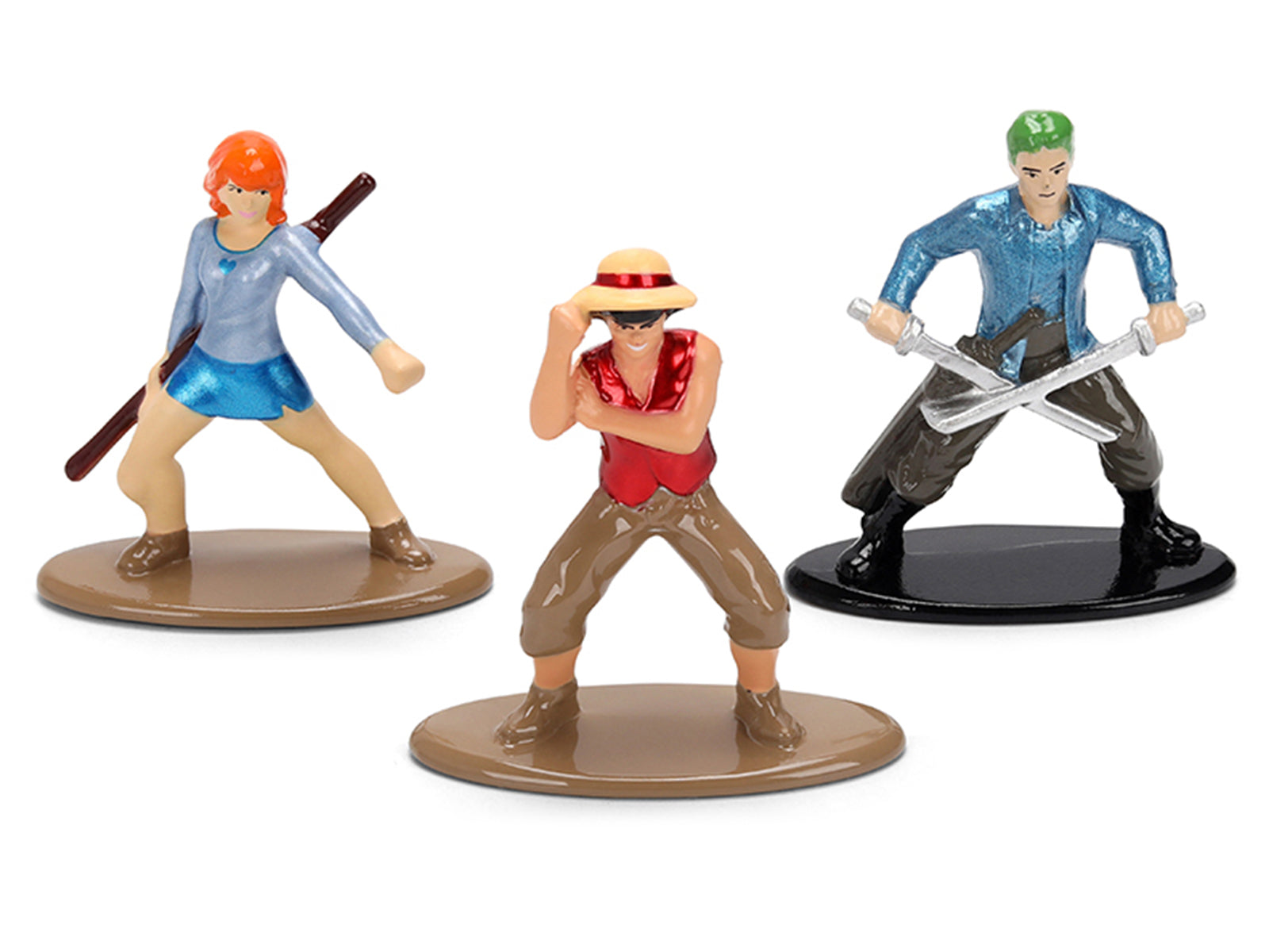 Set of 3 Diecast Figures "One Piece" (2023-Current) TV Series "Nano Metalfigs" Series Diecast Models by Jada - image 3